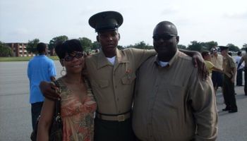 Sgt. Leonard B. Graham III with his mother and father