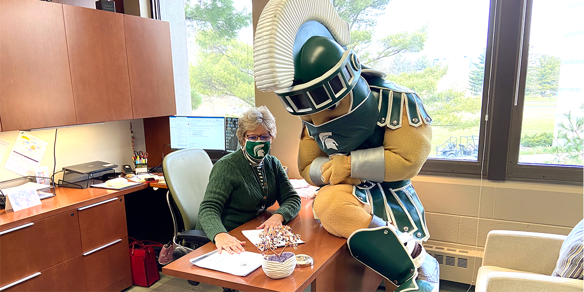 Dean Small and Sparty