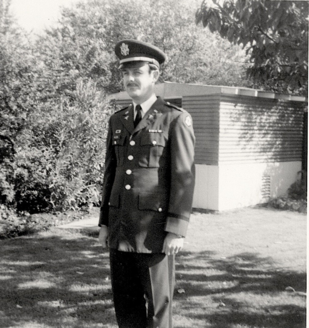 Jim Allen in uniform under a tree